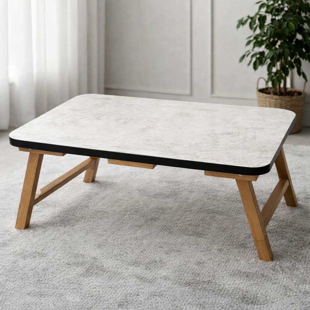 Multi-Purpose Wooden Folding Table – Portable Lap Desk for Study, Reading, and Laptop Use