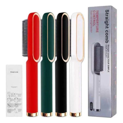 HQT-909B Hair Straightener Ceramic Heated Hair Brush | brush straightener | Ceramic Heated Hair | Hair styling | Hair Beauty Tool | Straight , curl different styling hair Ceramic Brush With Out Box