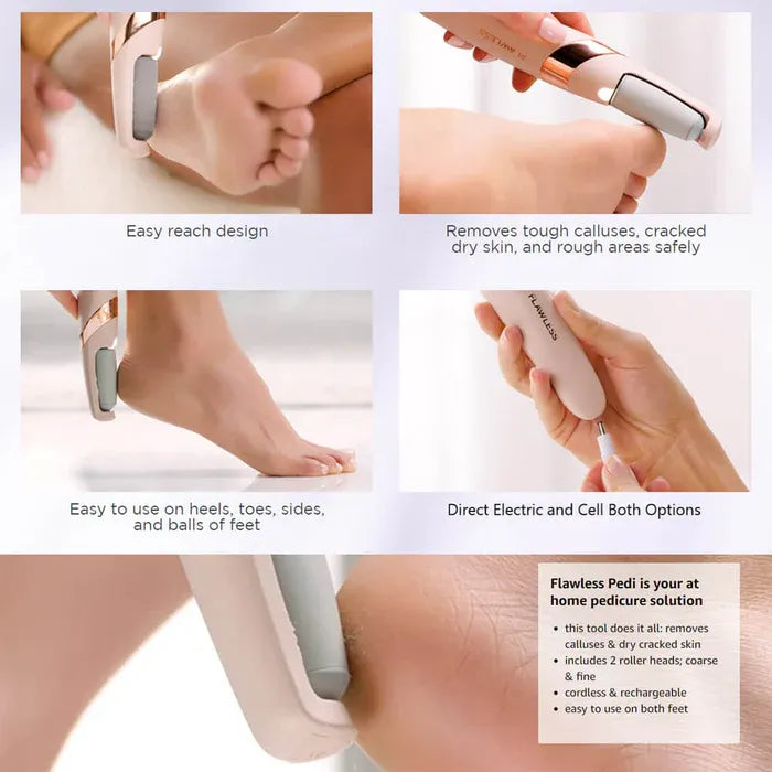 Pedicure Tool for Dead Skin & Callus Removal, Rechargeable Foot Care Machine for Smooth & Soft Feet (Random Color)