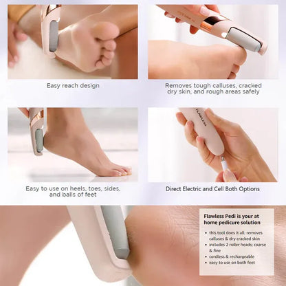 Pedicure Tool for Dead Skin & Callus Removal, Rechargeable Foot Care Machine for Smooth & Soft Feet (Random Color)