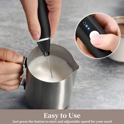 2-in-1 Electric Rechargeable Coffee Beater & Milk Frother – Handheld Mini Blender & Egg Beater for Kitchen Use