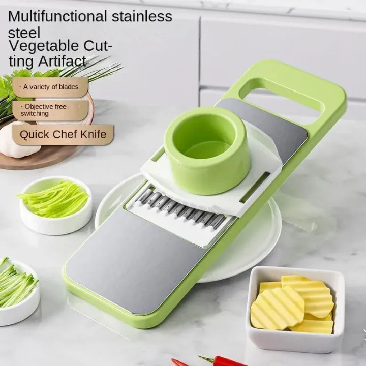 5in1 Vegetable Cutter | Multifunctional Stainless Steel Vegetable Cutter & Slicer | Kitchen Tool - 12 Inch