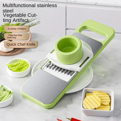5in1 Vegetable Cutter | Multifunctional Stainless Steel Vegetable Cutter & Slicer | Kitchen Tool - 12 Inch