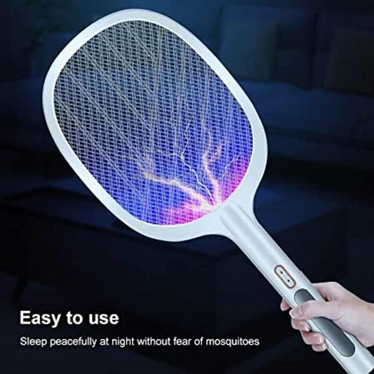 USB Rechargeable Mosquito Killer Racket, 2 in 1 Mosquito Lamp With LED Light & Charging Stand 2...