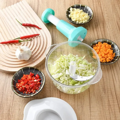 1.5L Push Chopper | Hand Press Manual Push Chopper For Kitchen Use | Food Chopper Multipurpose