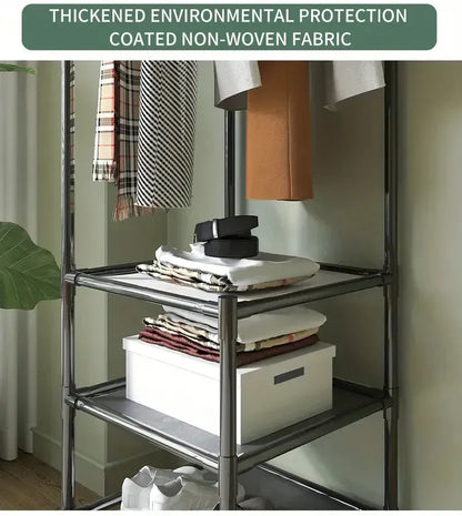 Multifunctional Corner Coat Rack | Nail-Free Installation | Space-Saving Coat & Storage Organizer | Waterproof & Durable | 3 Layers | Random Colour