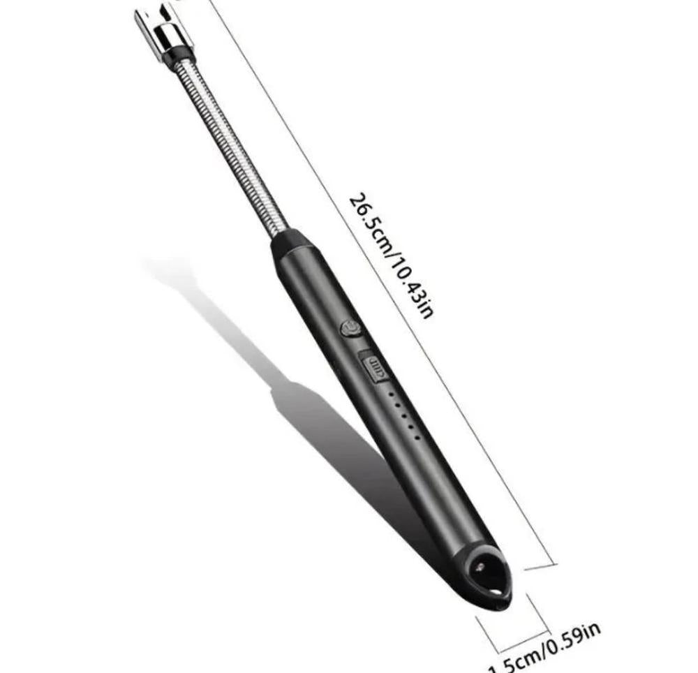 Rechargeable USB Electric Candle Lighter – Windproof Flameless Plasma Arc Lighter with 360° Flexible Long Neck