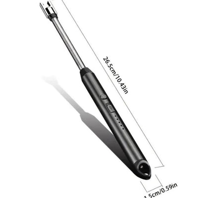 Rechargeable USB Electric Candle Lighter – Windproof Flameless Plasma Arc Lighter with 360° Flexible Long Neck