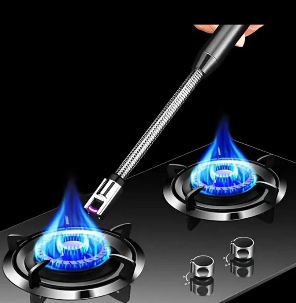 Rechargeable USB Electric Candle Lighter – Windproof Flameless Plasma Arc Lighter with 360° Flexible Long Neck