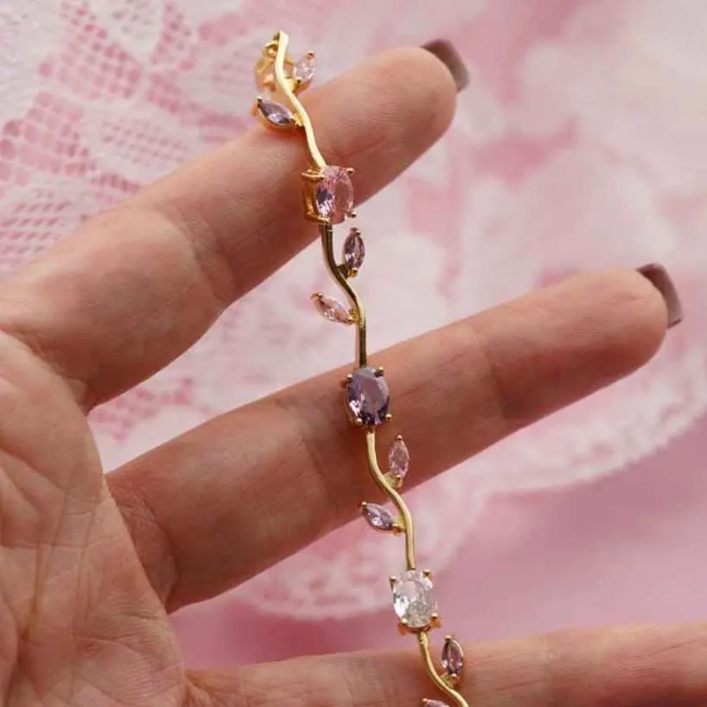 Tulip Bracelet – Premium Quality Stainless Steel Elegant Bracelet for Women l Green ~ Without Box