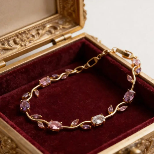 Tulip Bracelet – Premium Quality Stainless Steel Elegant Bracelet for Women l Green ~ Without Box