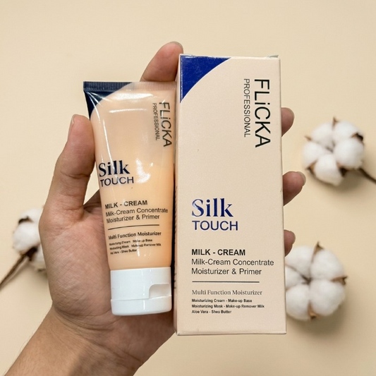 Flicka Silk Touch Milk Cream Concentrate Multi Function Moisturizer And Primer With Aloe Vera And Shea Butter