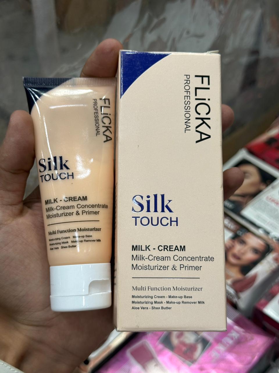 Flicka Silk Touch Milk Cream Concentrate Multi Function Moisturizer And Primer With Aloe Vera And Shea Butter