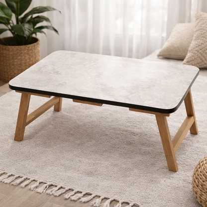 Multi-Purpose Wooden Folding Table – Portable Lap Desk for Study, Reading, and Laptop Use