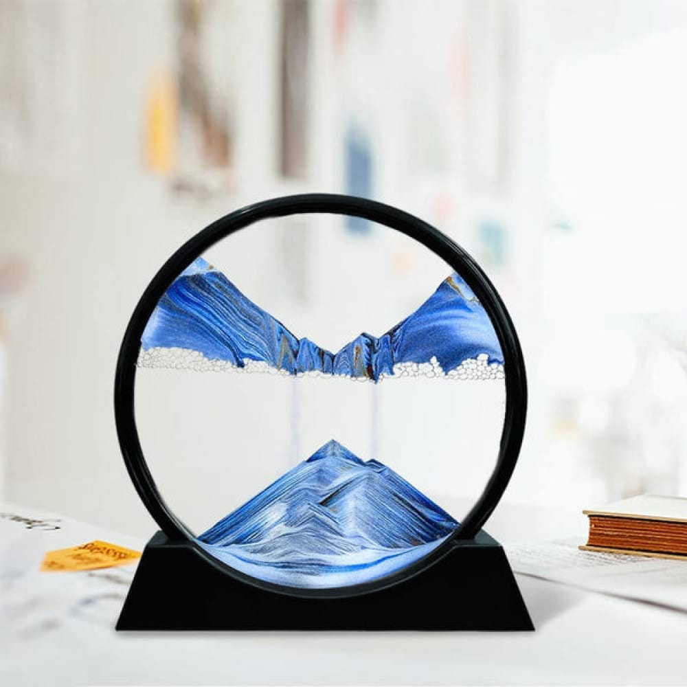 3D Moving Sand Art Lamp - Flowing Sand Painting Picture Dynamic Hourglass Night Light Decorative Desk Ornament Office Home Decor Lamp