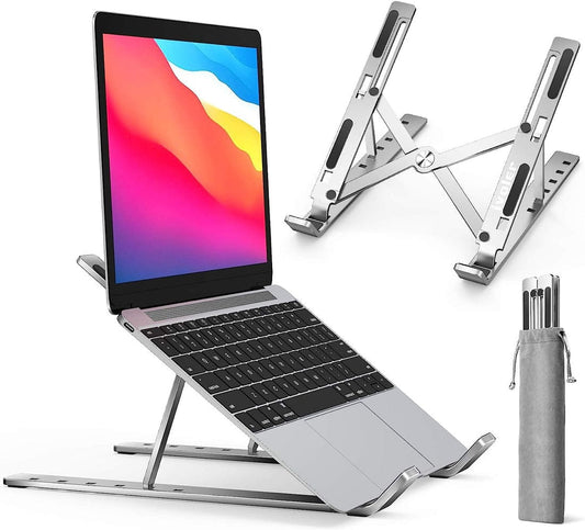 Metal Laptop Stand | Adjustable Foldable Laptop Stand | Portable Laptop Stand With Box & Cover
