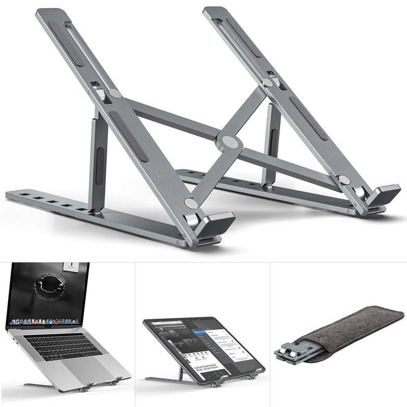 Metal Laptop Stand | Adjustable Foldable Laptop Stand | Portable Laptop Stand With Box & Cover