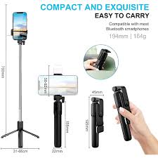 R1S Multifunctional Wireless Selfie Stick Tripod – Extendable Handheld Monopod - With Light