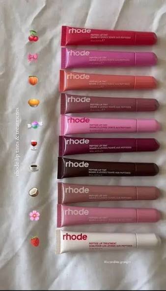 Rhode Peptide Lip Tint – Hydrating Glossy Lip Balm Pack of 8 Shades